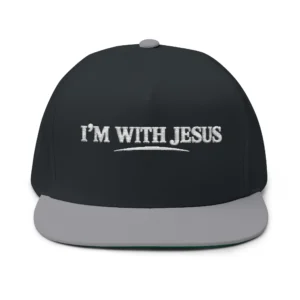 I'm With Jesus Bold White Snapback Hat | IWJ Christian Streetwear