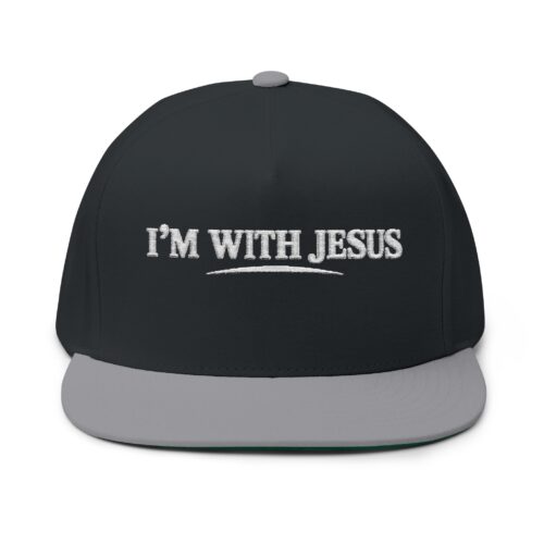 I'm With Jesus Bold White Snapback Hat | IWJ Christian Streetwear