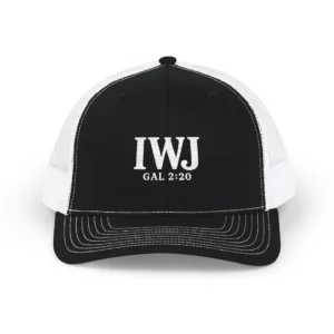 IWJ GAL 2:20 Trucker Hat | Premium Christian Embroidered Cap