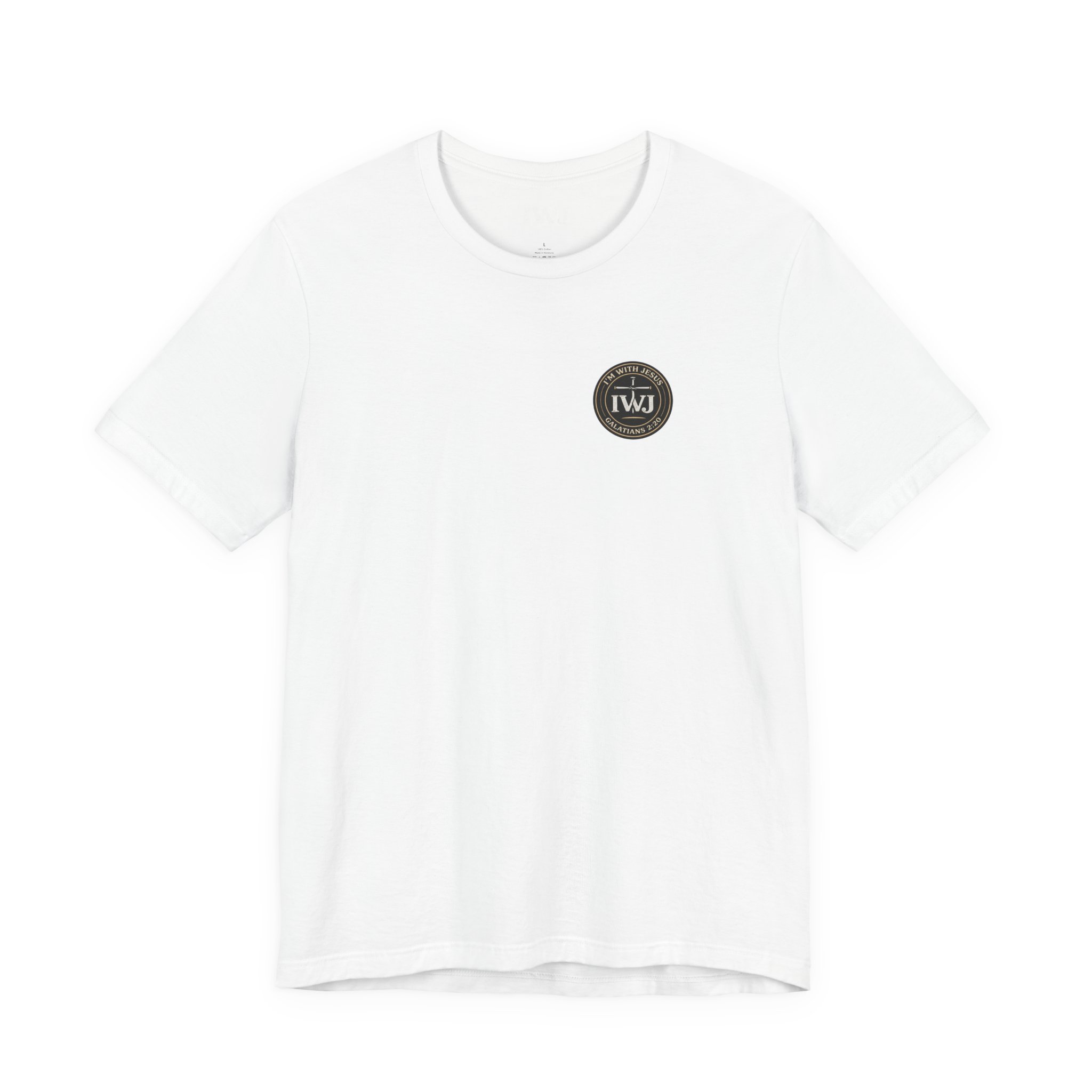 IWJ Circle Logo Tee | Galatians 2:20 | IWJ Apparel | Faith Tee - Image 2