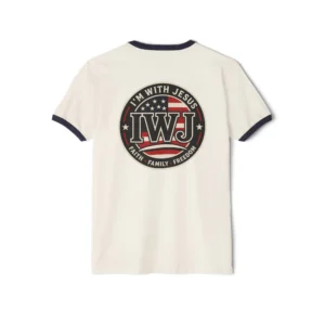 I’m With Jesus IWJ Ringer T-Shirt | USA Faith Family Freedom