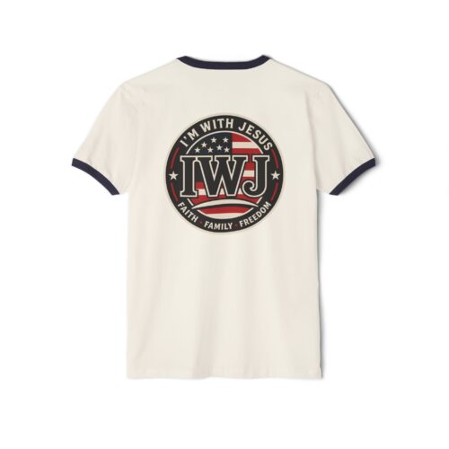 I’m With Jesus IWJ Ringer T-Shirt | USA Faith Family Freedom