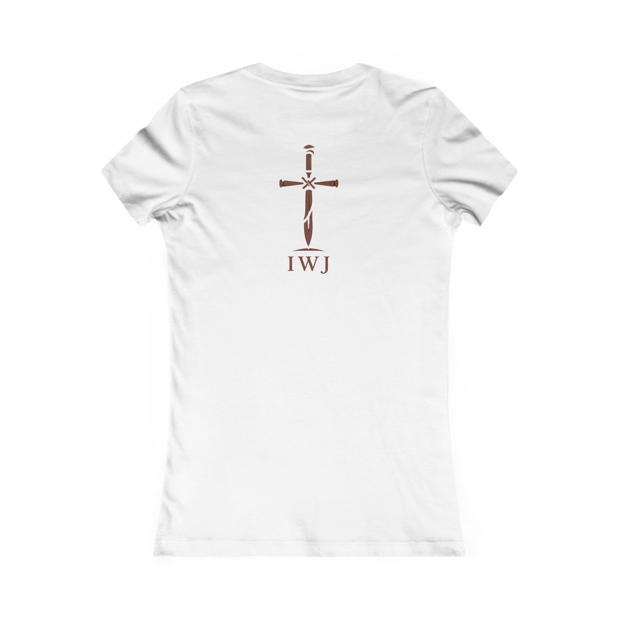 Women’s IWJ Cross Back Tee | Minimal Christian Graphic Shirt - Image 2