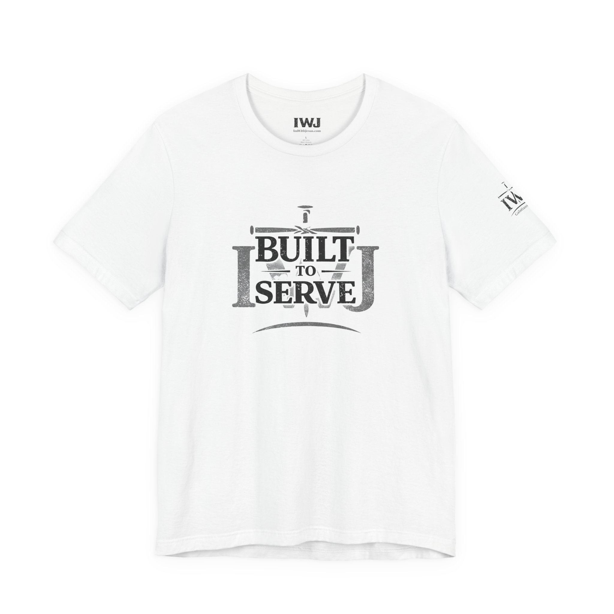 Built To Serve | IWJ Christian T-Shirt | Motivational Faith Tee