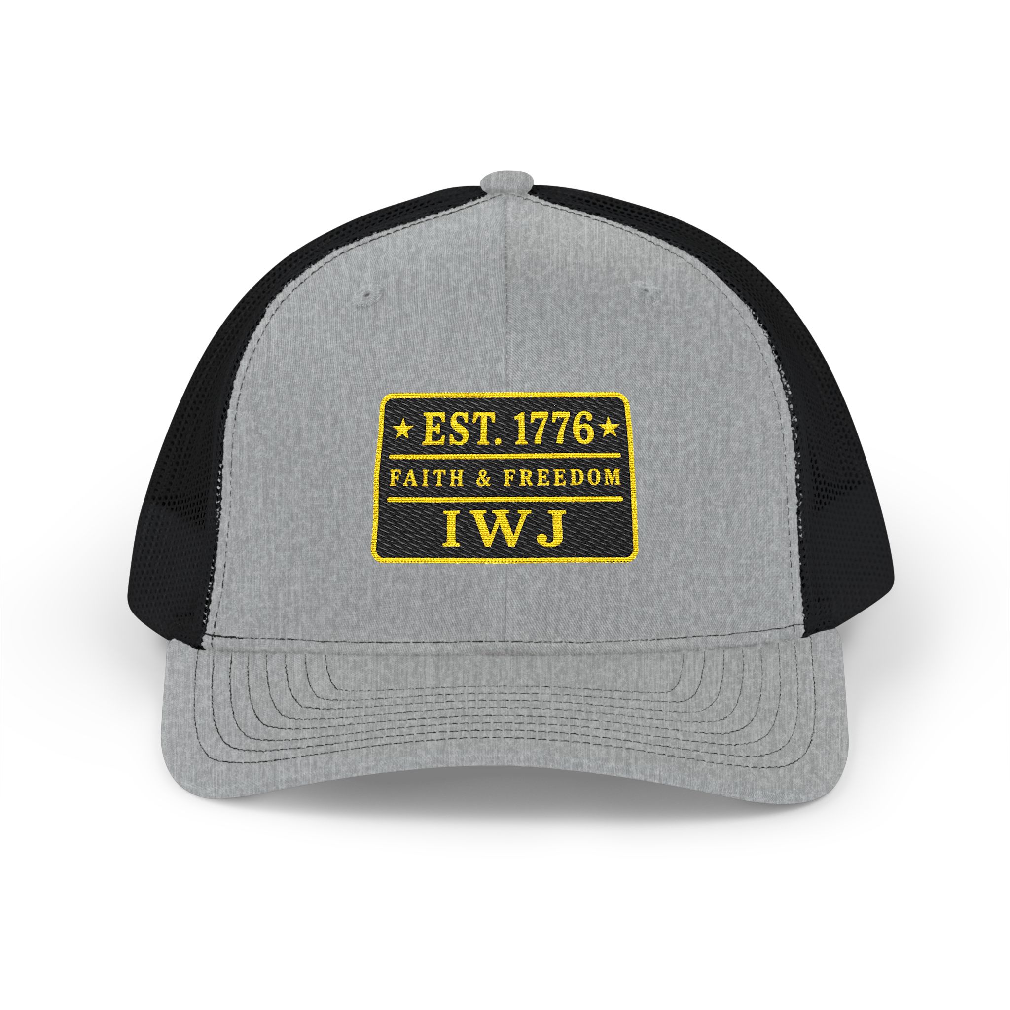 IWJ EST. 1776 Trucker Hat | Faith & Freedom Patch Cap - Image 11
