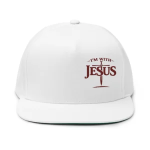 I'm With Jesus Brown Snapback Hat | IWJ Offset Embroidered