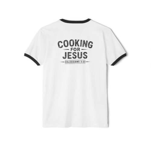 Cooking for Jesus Shirt Ringer T-Shirt | Colossians 3:23 Tee | IWJ