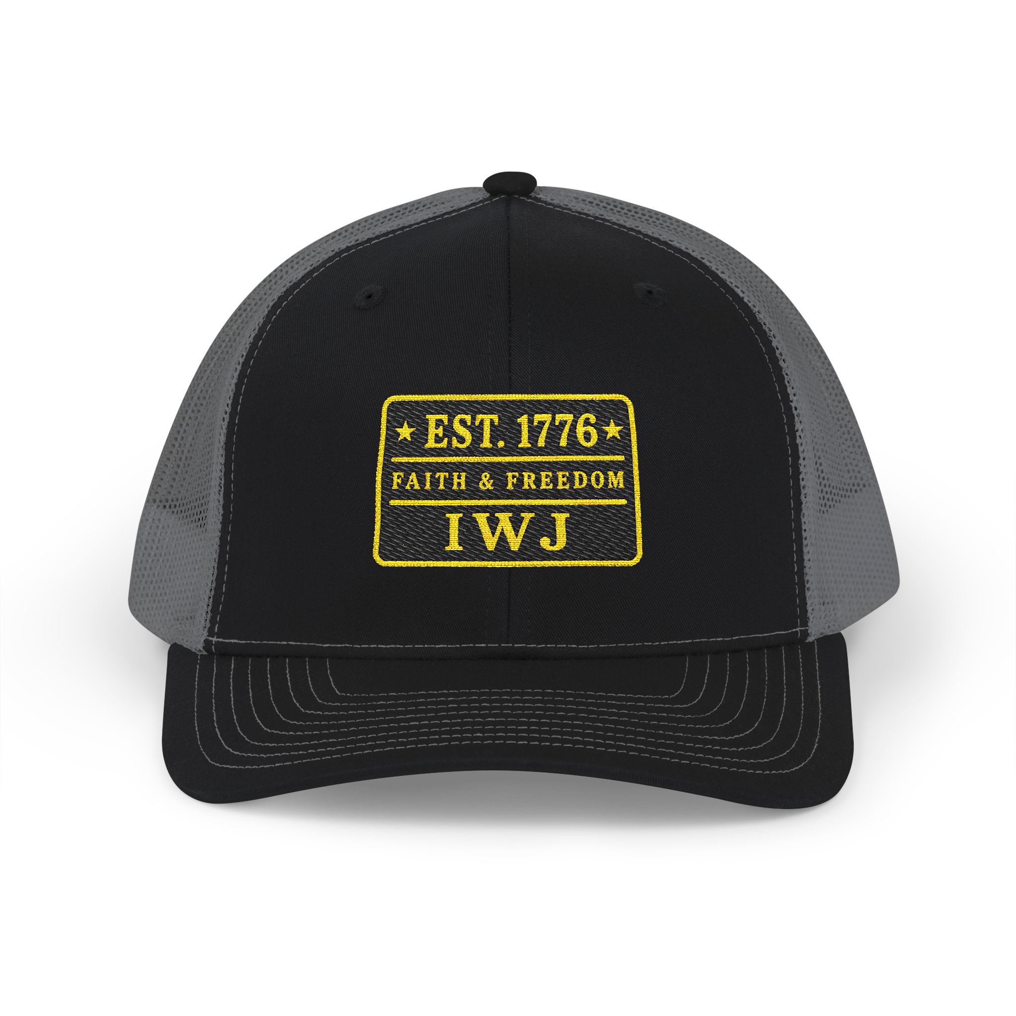 IWJ EST. 1776 Trucker Hat | Faith & Freedom Patch Cap - Image 5