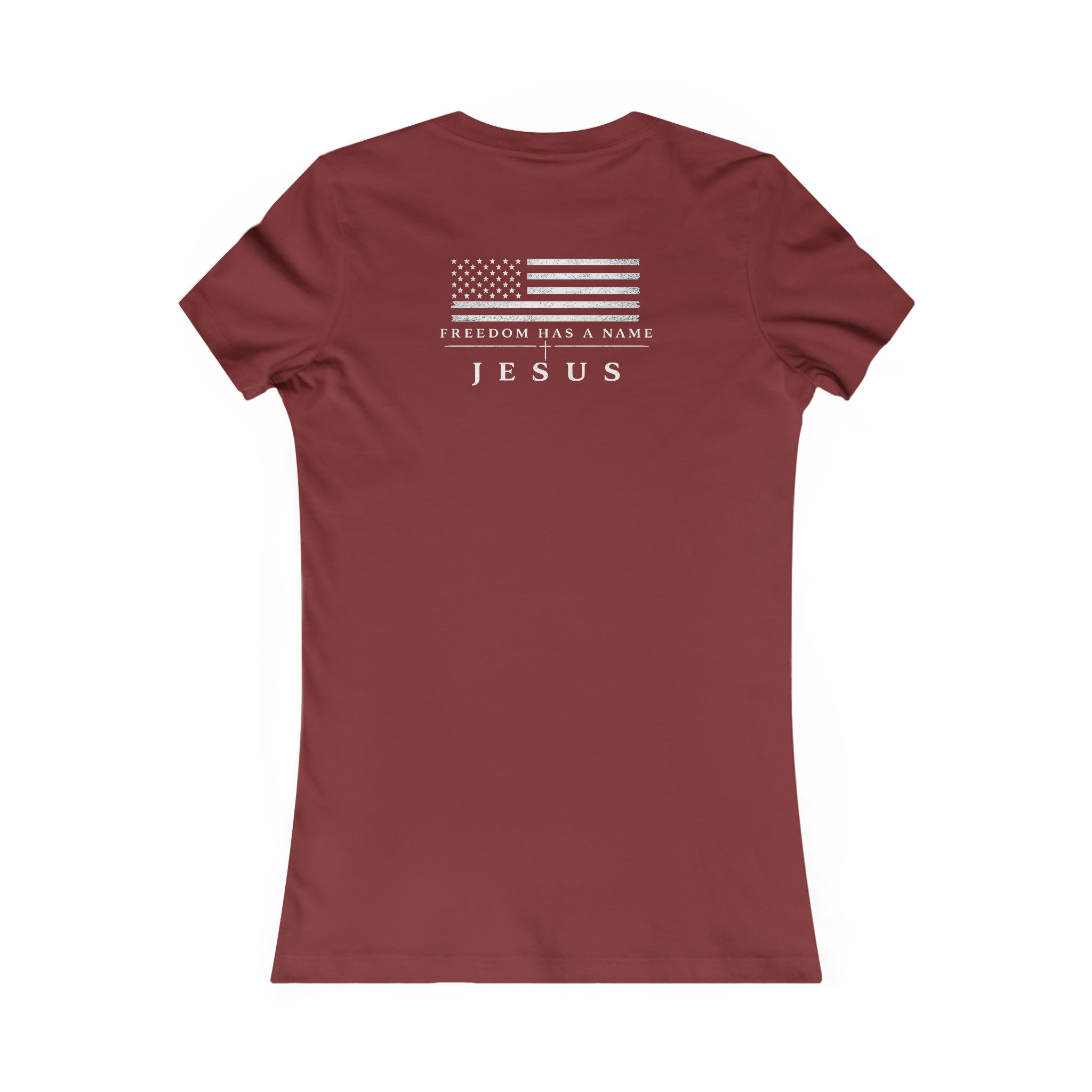 Women's Freedom Has A Name | JESUS IWJ Premium Faith Tee - Image 8