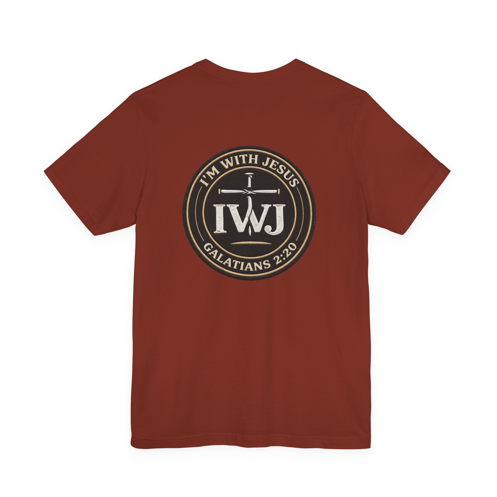 IWJ Circle Logo Tee | Galatians 2:20 | IWJ Apparel | Faith Tee - Image 4