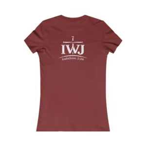 Women’s IWJ Signature Logo T-Shirt | Galatians 2:20 | I'm With Jesus | Christian Tee