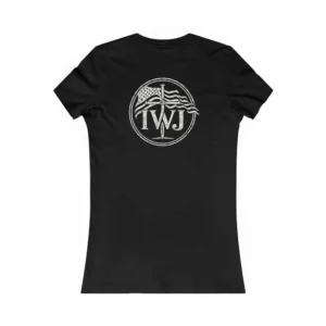 Women’s IWJ Flag Cross T-Shirt | Faith Freedom | Graphic Tee
