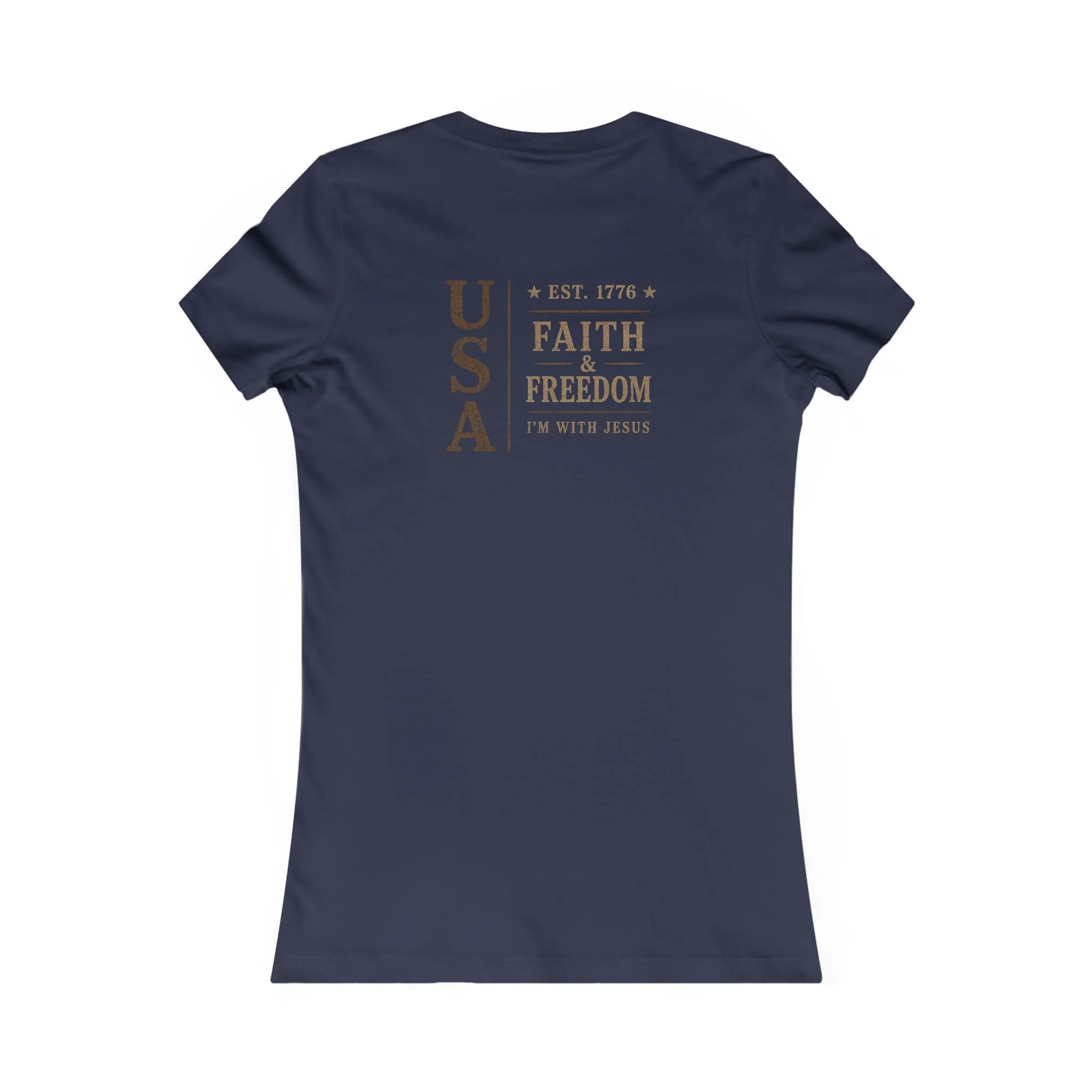 Women’s EST. 1776 Faith and Freedom Shirt | Premium Americana Tee - Image 6