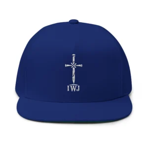 IWJ Cross Snapback Hat | White Premium Embroidered Cap