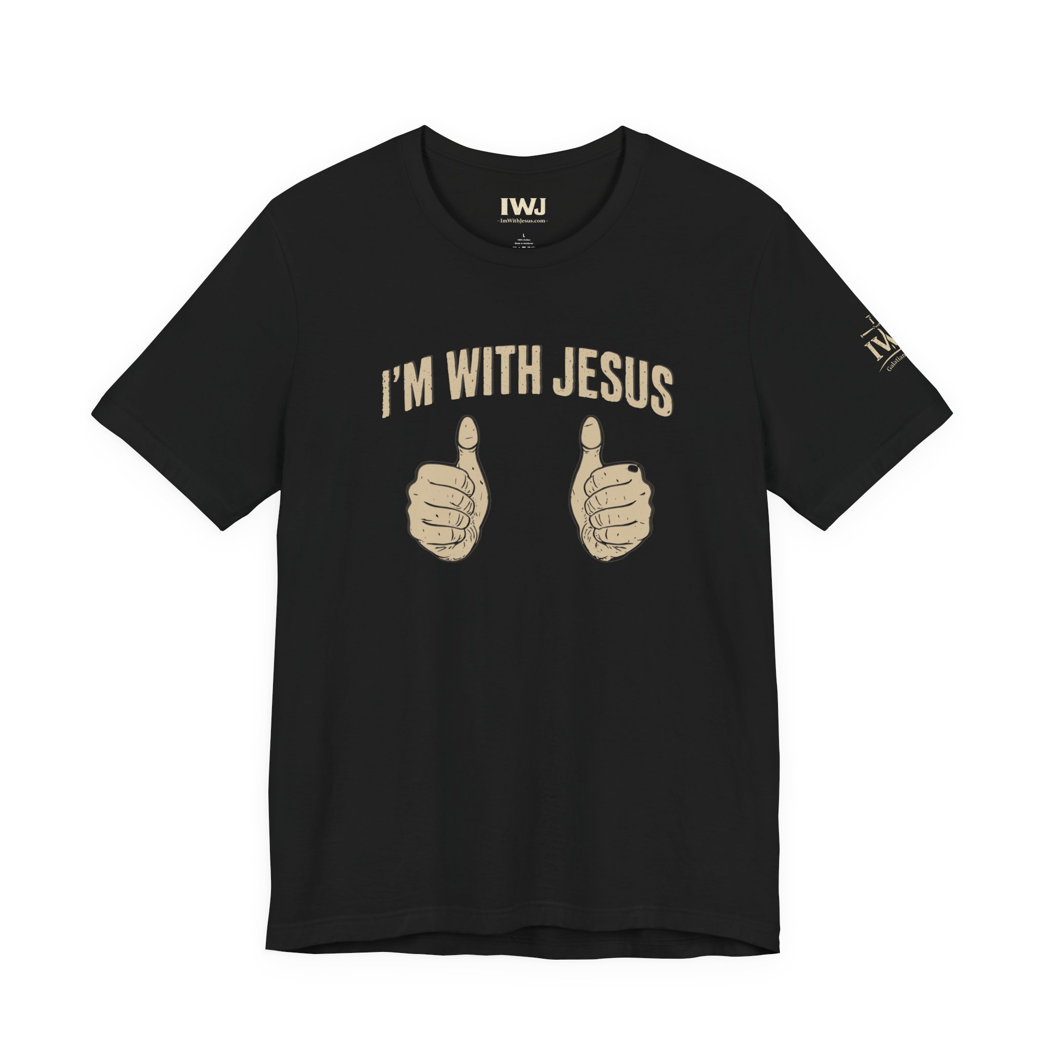 I’m With Jesus "Thumbs Up" T-Shirt | Gal 2:20 Shirt | IWJ Faith Tee - Image 5