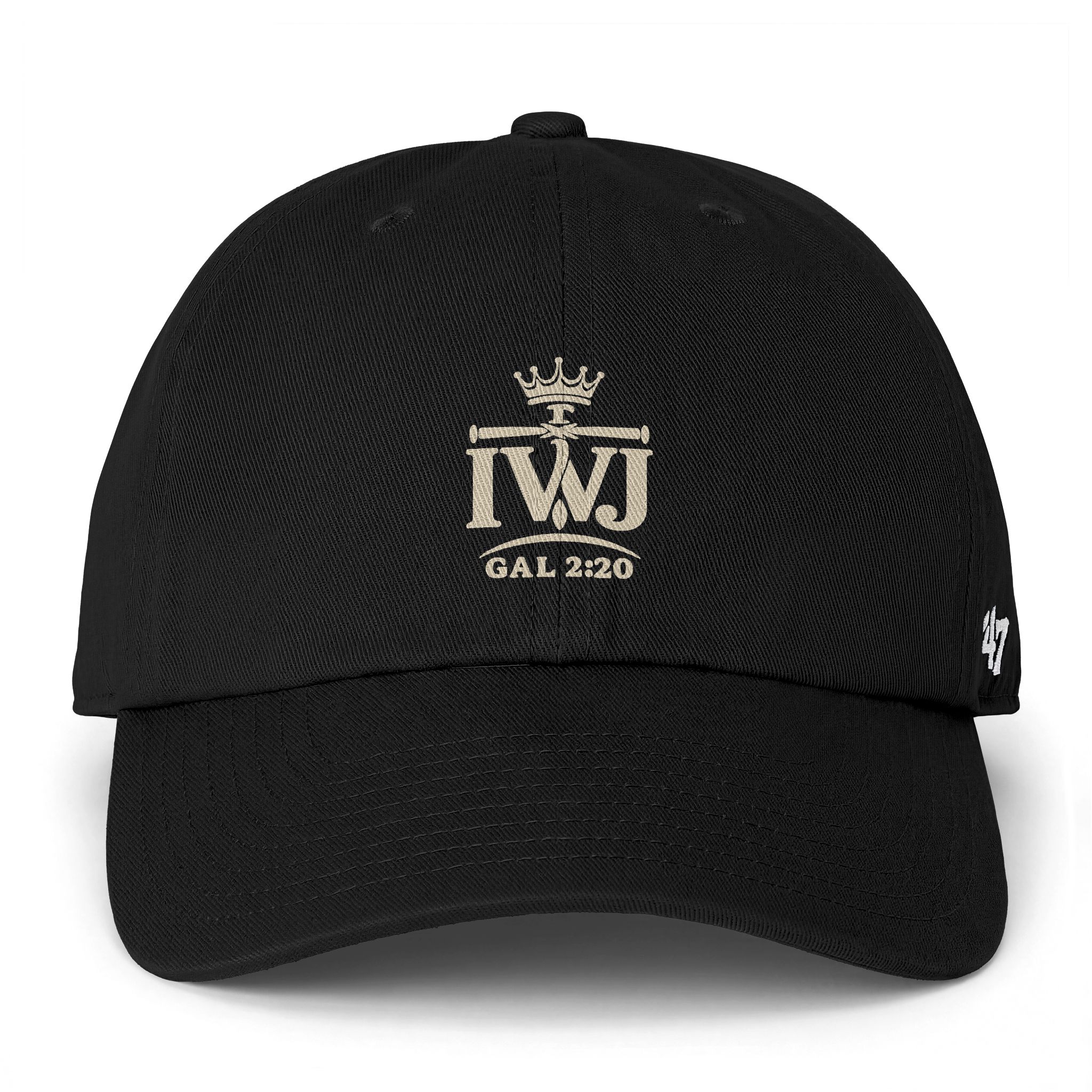 IWJ Crown ’47 Clean Up Dad Hat | Galatians 2:20 | Premium Embroidered