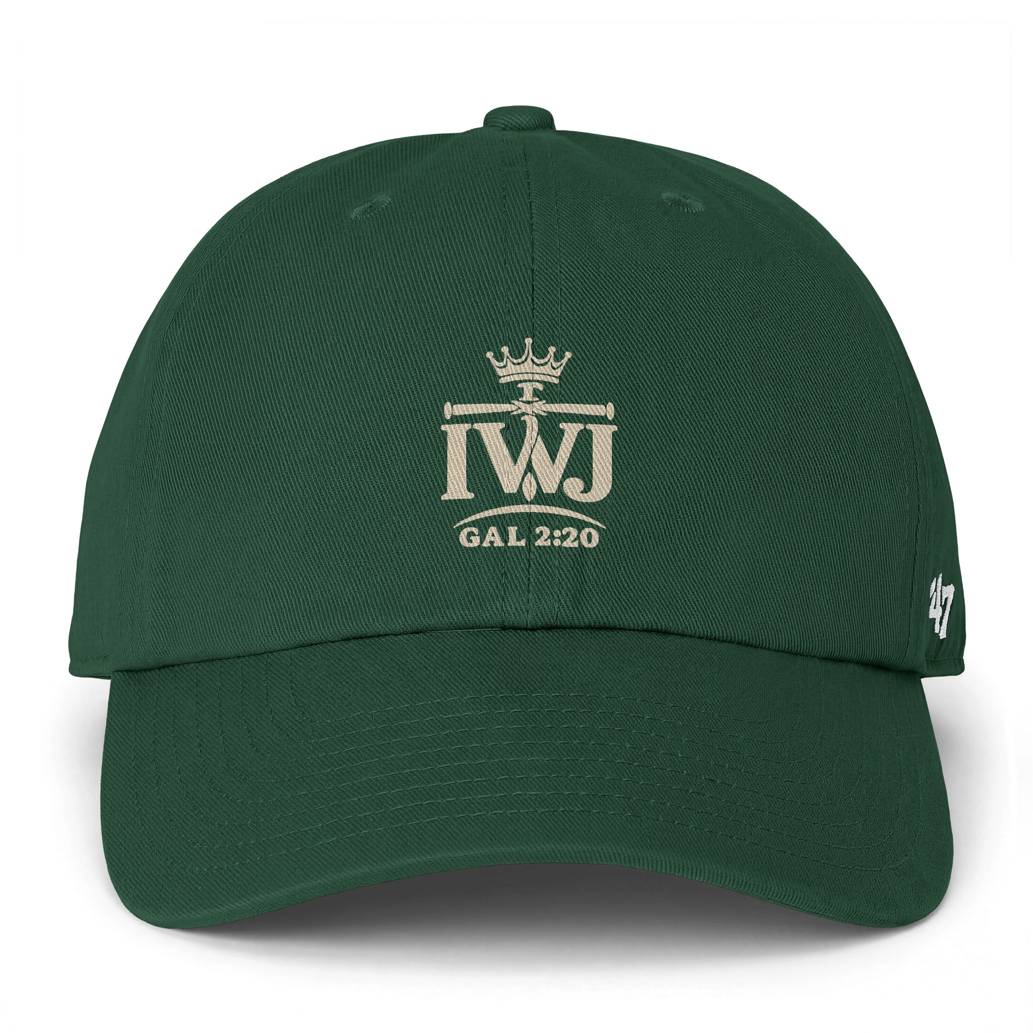 IWJ Crown ’47 Clean Up Dad Hat | Galatians 2:20 | Premium Embroidered - Image 3