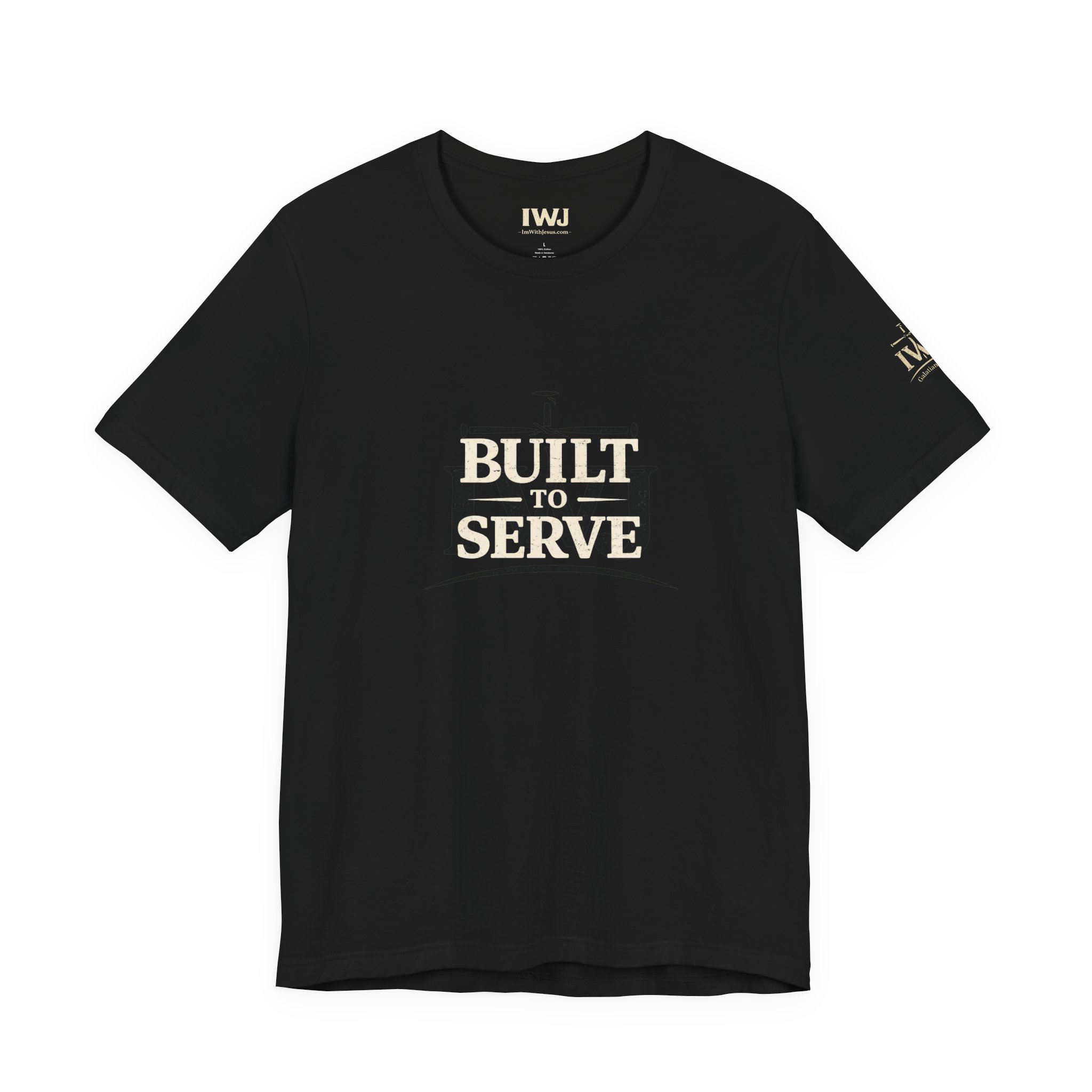 Built To Serve | IWJ Christian T-Shirt | Motivational Faith Tee - Image 3