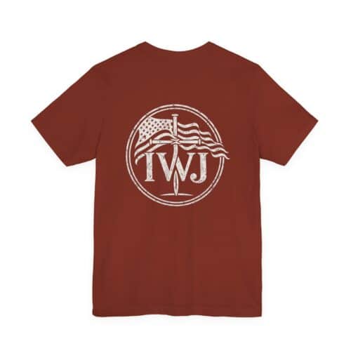 IWJ Flag Cross T-Shirt | IWJ Apparel | Faith Freedom Graphic Tee