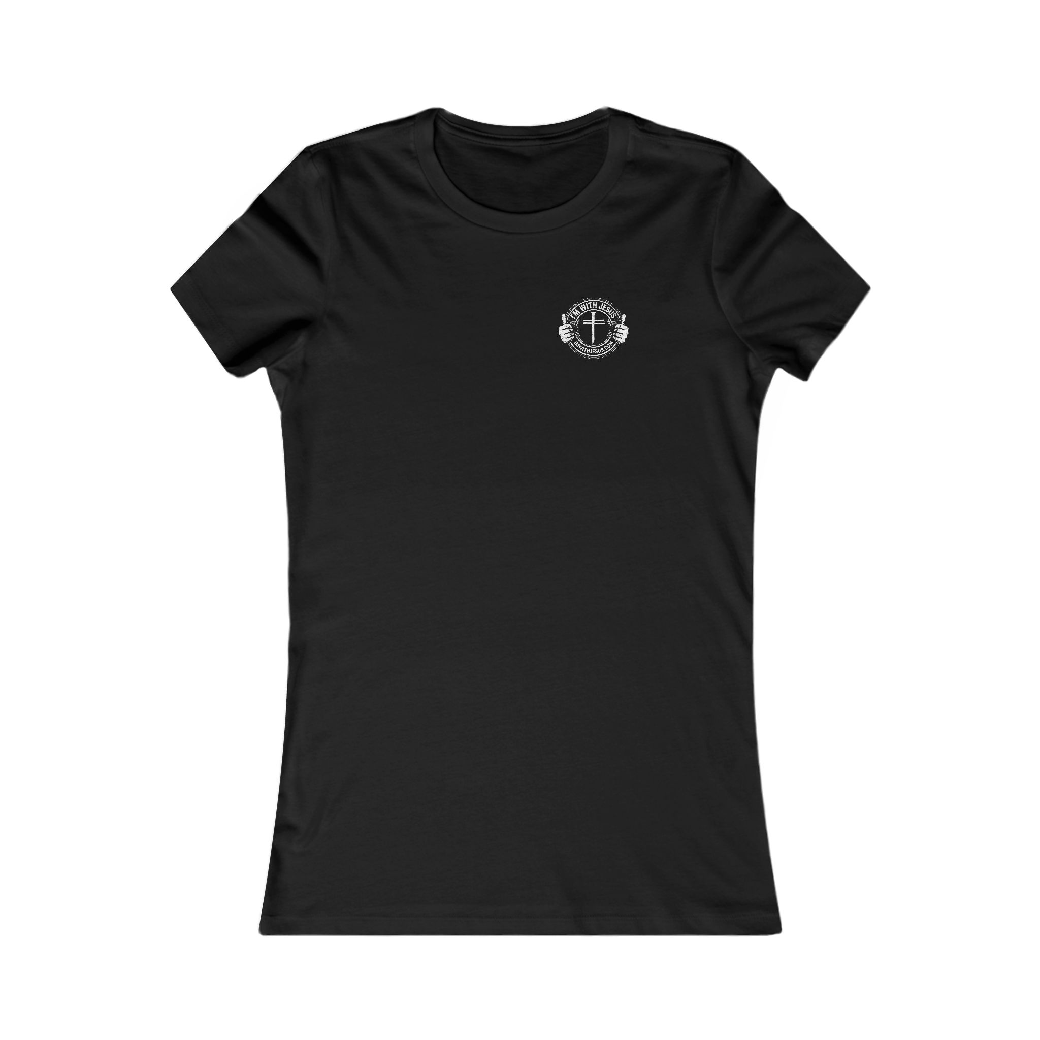 ImWithJesus.Com Women’s Christian T-Shirt “I’m With Jesus” Circle Logo | Galatians 2:20 - Image 2