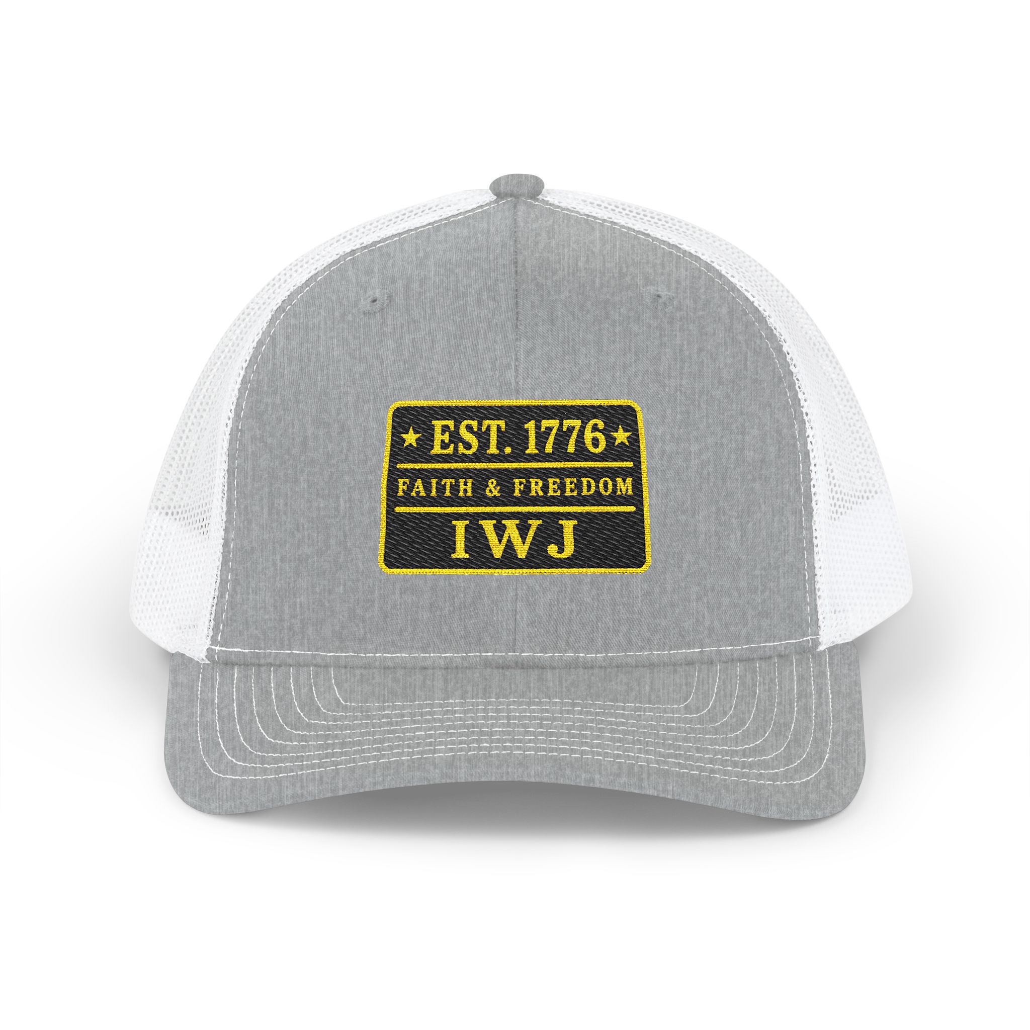 IWJ EST. 1776 Trucker Hat | Faith & Freedom Patch Cap - Image 3
