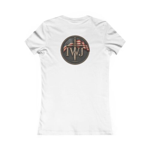 Women's IWJ Distressed Flag Shirt | Vintage Faith & Freedom | Graphic Tee