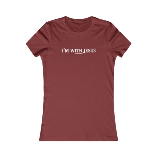 Women's I’m With Jesus T-Shirt | IWJ Faith Tee | Bold Front Statement Shirt