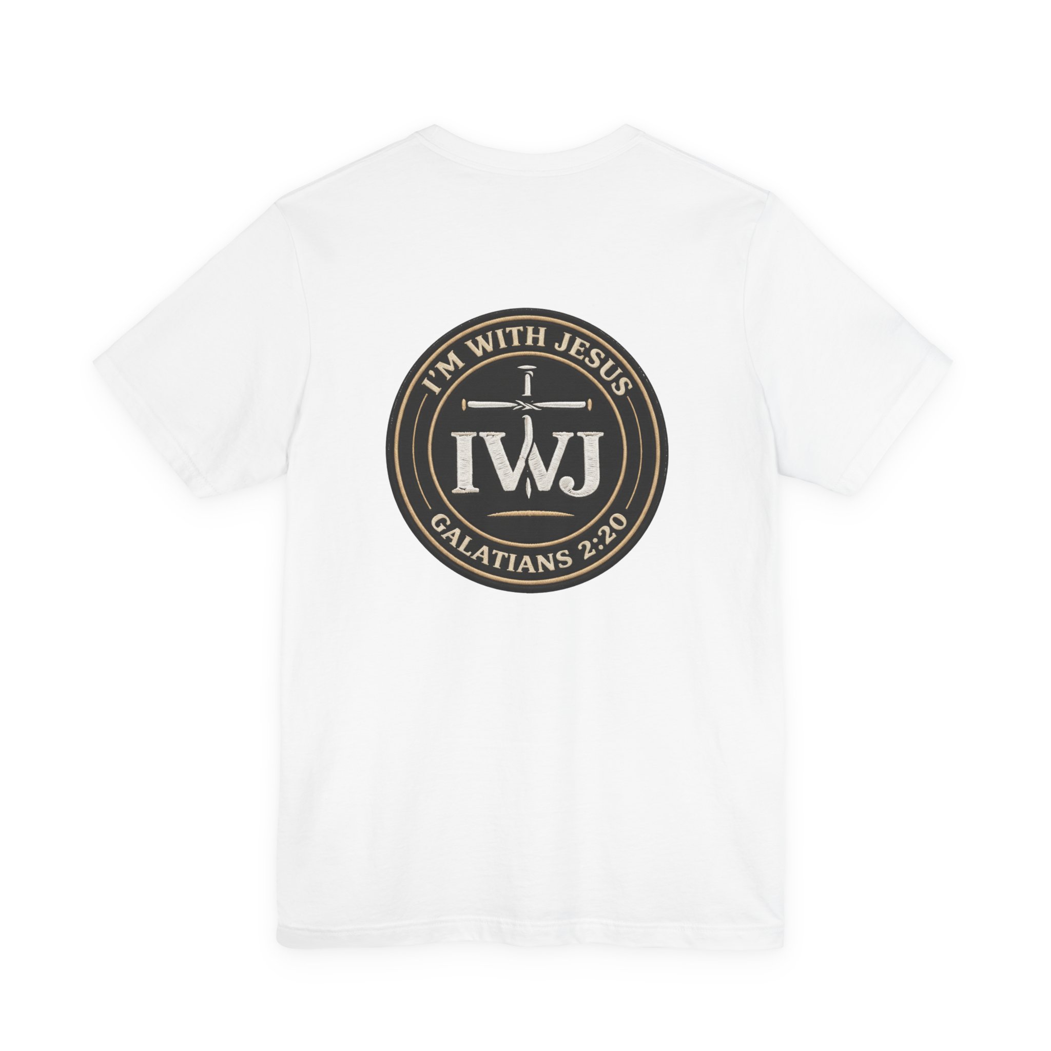 IWJ Circle Logo Tee | Galatians 2:20 | IWJ Apparel | Faith Tee