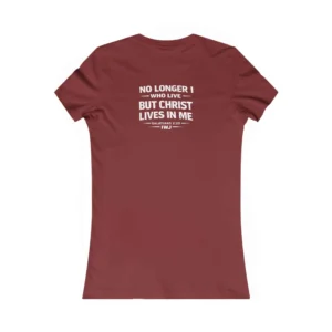 Women's Christ Lives In Me T-shirt | IWJ Christian Shirt | Motivational Faith Tee