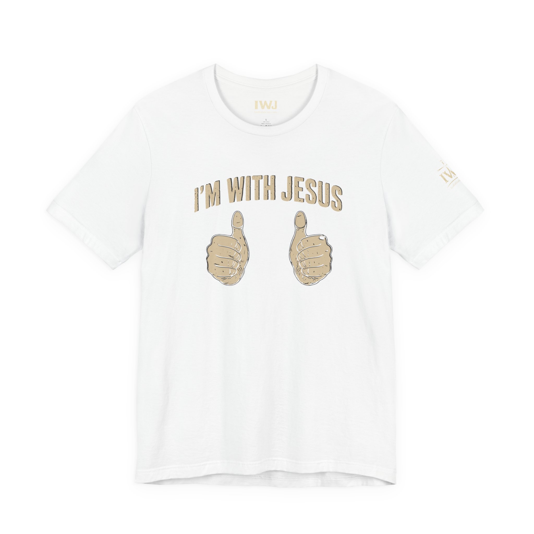 I’m With Jesus "Thumbs Up" T-Shirt | Gal 2:20 Shirt | IWJ Faith Tee - Image 2