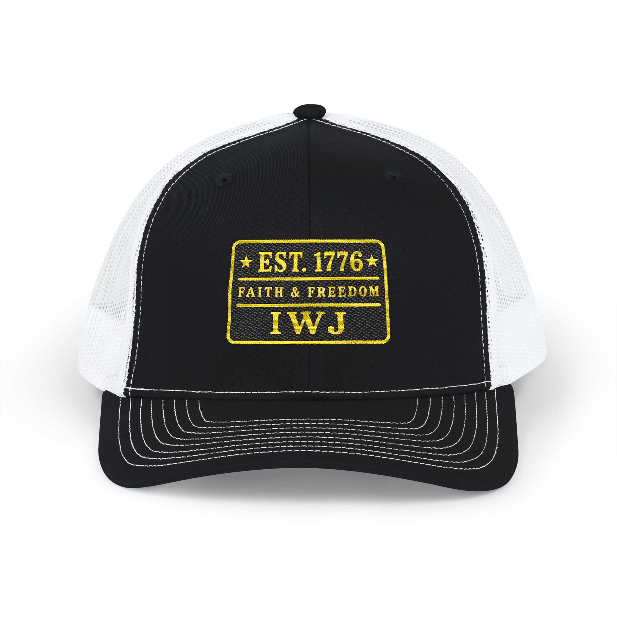 IWJ EST. 1776 Trucker Hat | Faith & Freedom Patch Cap