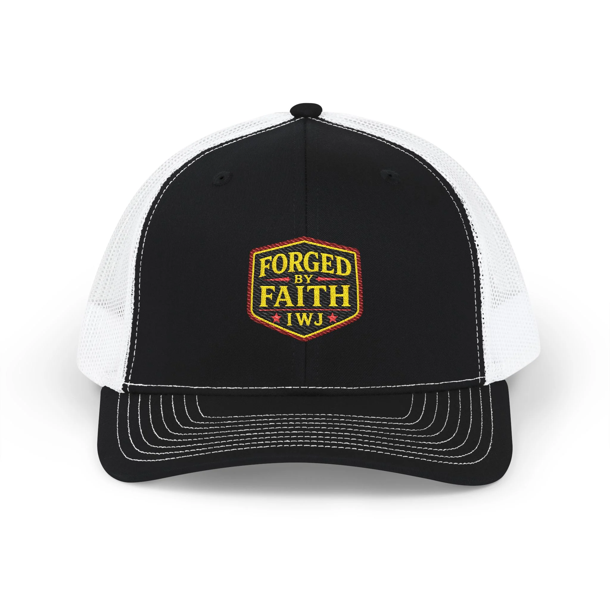 IWJ Forged By Faith Trucker Hat | I'm With Jesus Faith Patch Hat