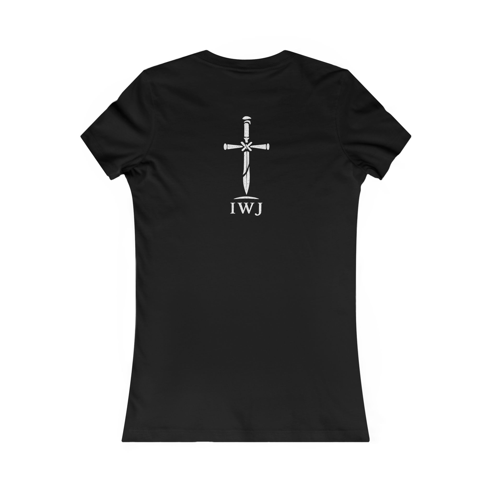 Women’s IWJ Cross Back Tee | Minimal Christian Graphic Shirt - Image 3