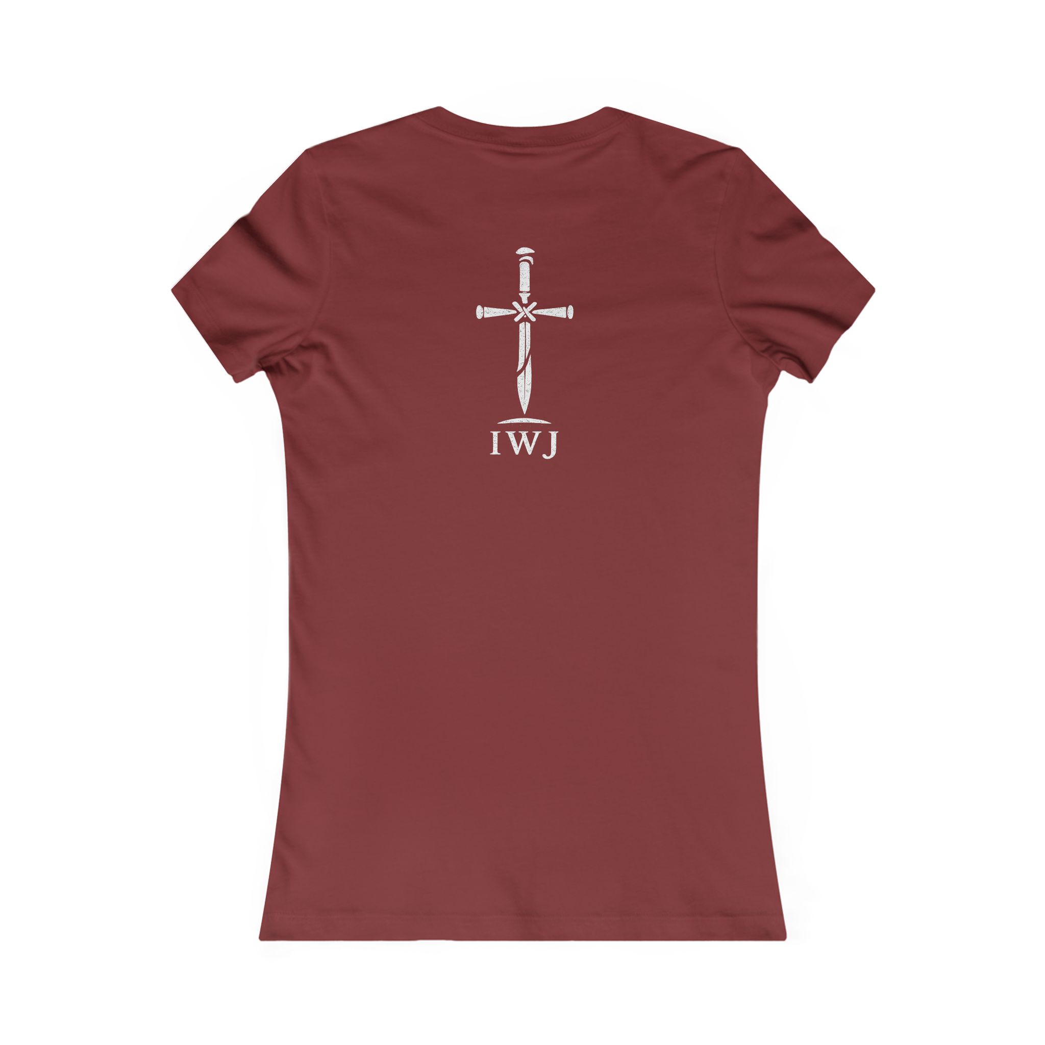 Women’s IWJ Cross Back Tee | Minimal Christian Graphic Shirt - Image 4