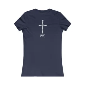 Women’s IWJ Cross Back Tee | Minimal Christian Graphic Shirt