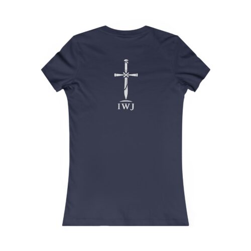 Women’s IWJ Cross Back Tee | Minimal Christian Graphic Shirt
