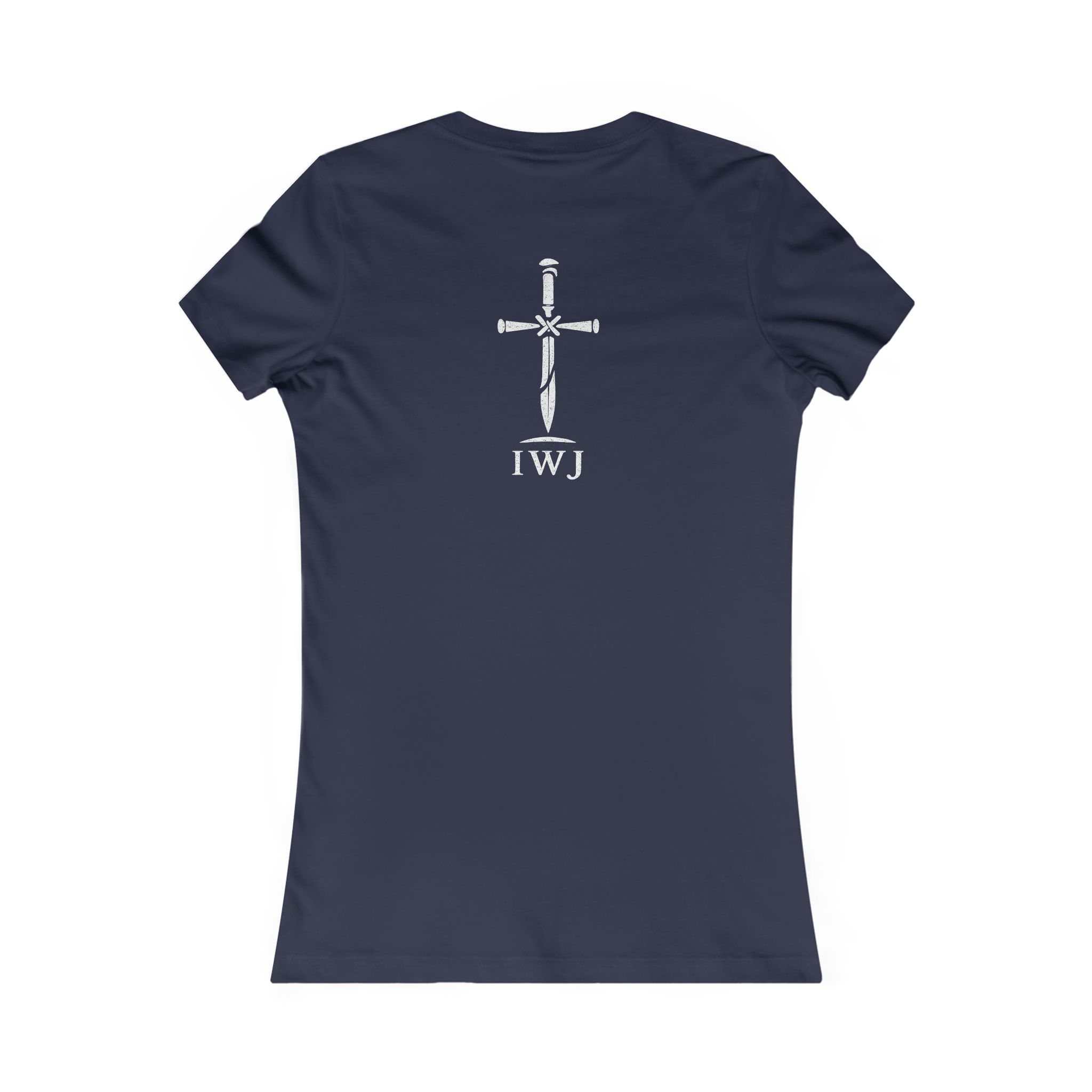 Women’s IWJ Cross Back Tee | Minimal Christian Graphic Shirt