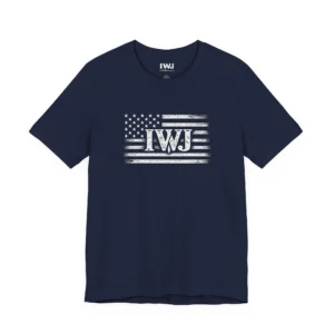 IWJ Flag Tee | Faith & Freedom Christian Shirt | Front Graphic