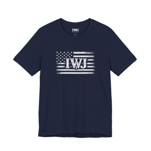 IWJ Flag Tee | Faith & Freedom Christian Shirt | Front Graphic