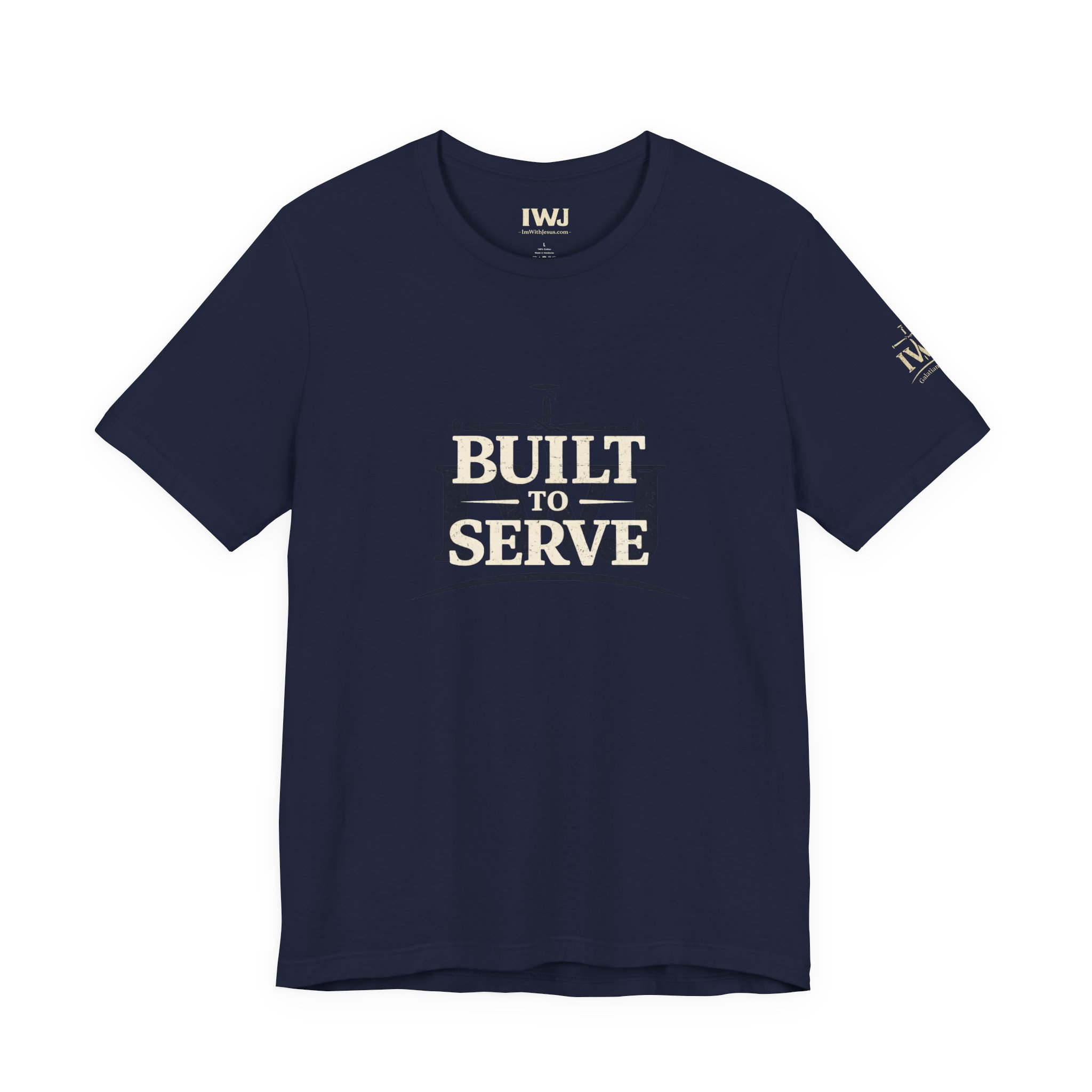 Built To Serve | IWJ Christian T-Shirt | Motivational Faith Tee - Image 4