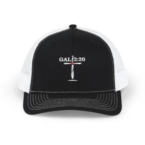 Gal 2:20 Cross Trucker Hat | IWJ Special Edition | Premium Embroidered