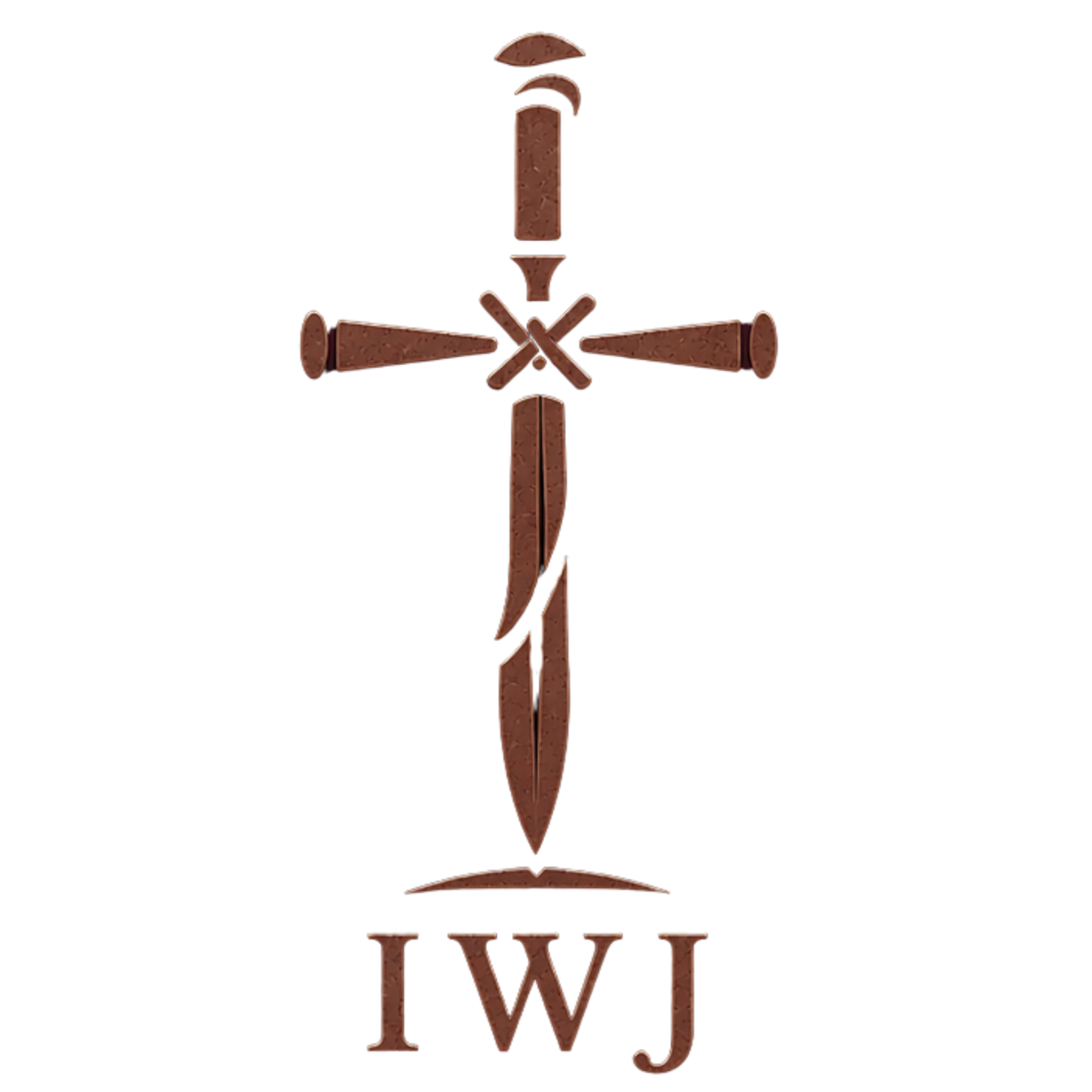 IWJ DISTRESSED BROWN CROSS IWJ I'm With Jesus Cross