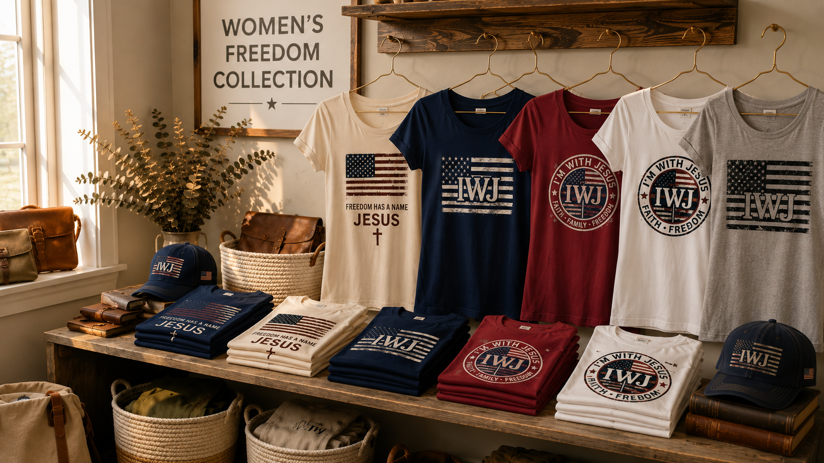 Women’s Freedom Collection | Patriotic Christian Apparel | I’m With Jesus