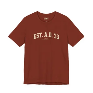 EST. A.D. 33 Front Graphic Vintage Distressed Tee | IWJ Heritage Collection