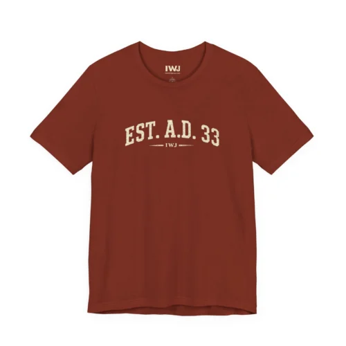 EST. A.D. 33 Front Graphic Vintage Distressed Tee | IWJ Heritage Collection