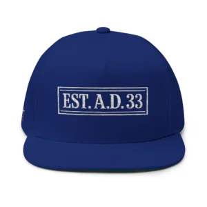 IWJ EST. A.D. 33 Snapback Hat | Cream Square Embroidered Hat