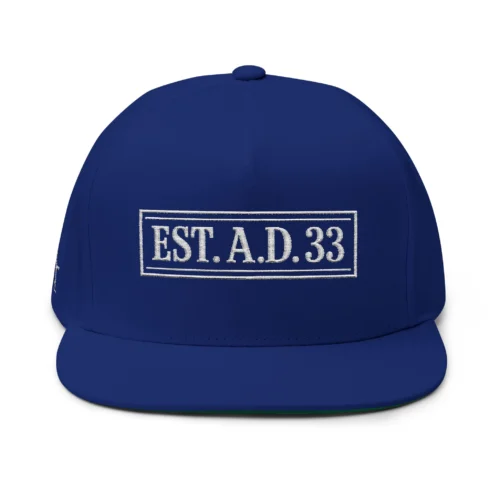 IWJ EST. A.D. 33 Snapback Hat | Cream Square Embroidered Hat