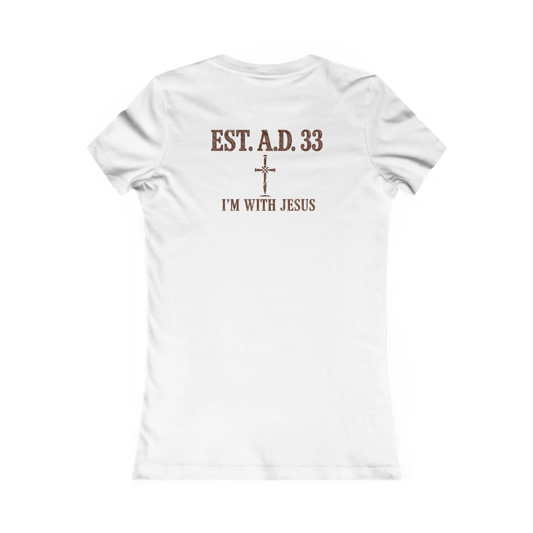 Women's IWJ EST. A.D. 33 | I'm With Jesus Christian T-Shirt - Image 4