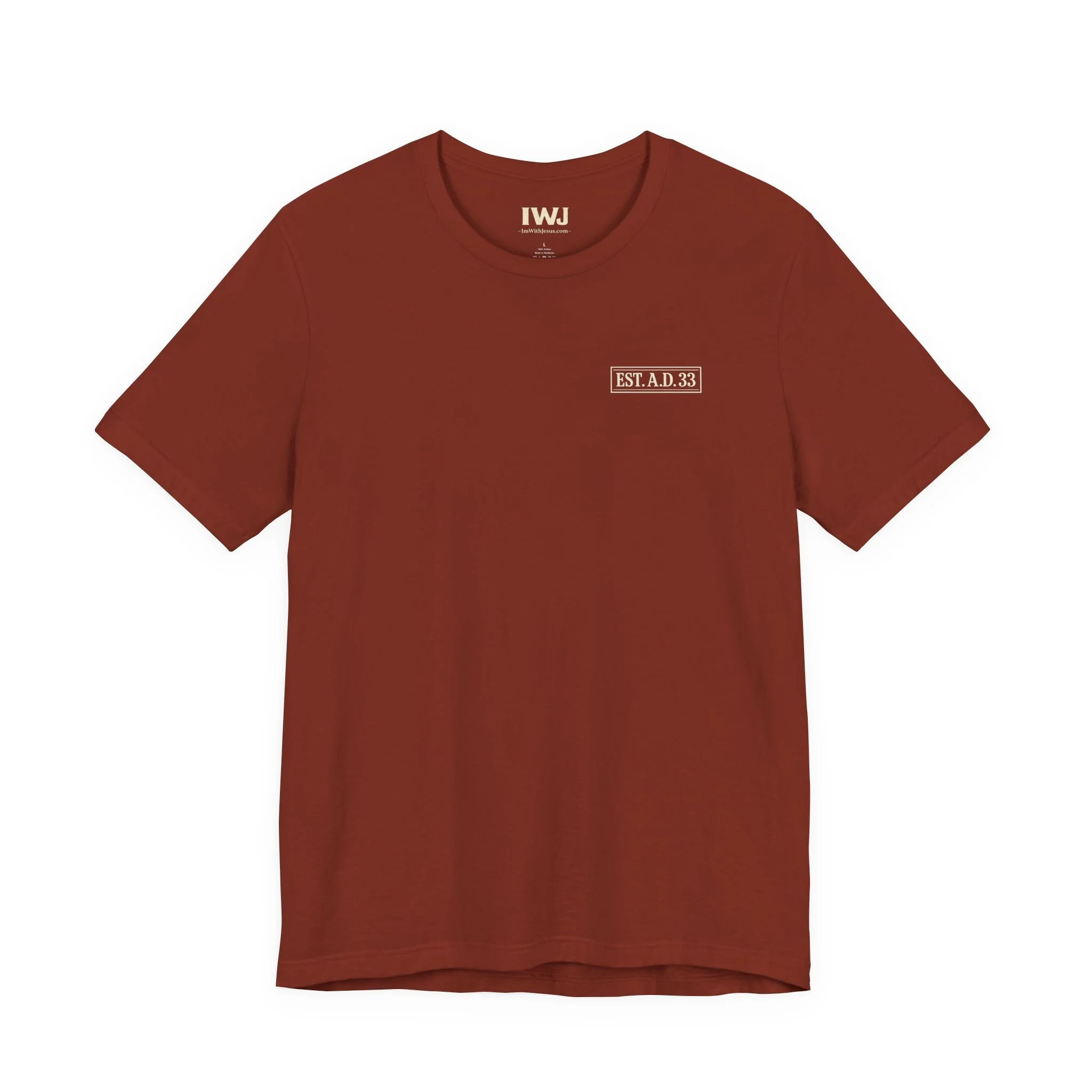 IWJ EST. A.D. 33 | I'm With Jesus Premium Christian T-Shirt - Image 2