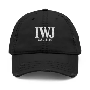 IWJ GAL 2:20 Distressed Dad Hat | Premium Embroidered Cap